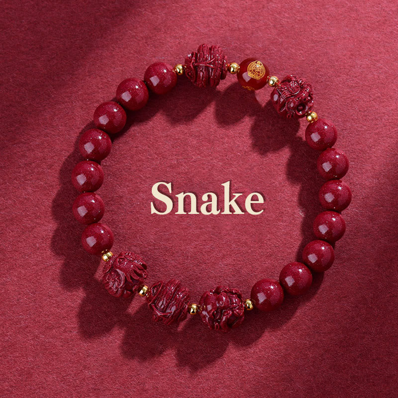 Chinese Zodiac Cinnabar Keep Away Evil Spirits Blessing Bracelet - Image 7