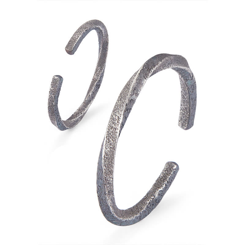 Retro 999 Sterling Silver Möbius Loop Eternal Love Cuff Bracelet Bangle - Image 11