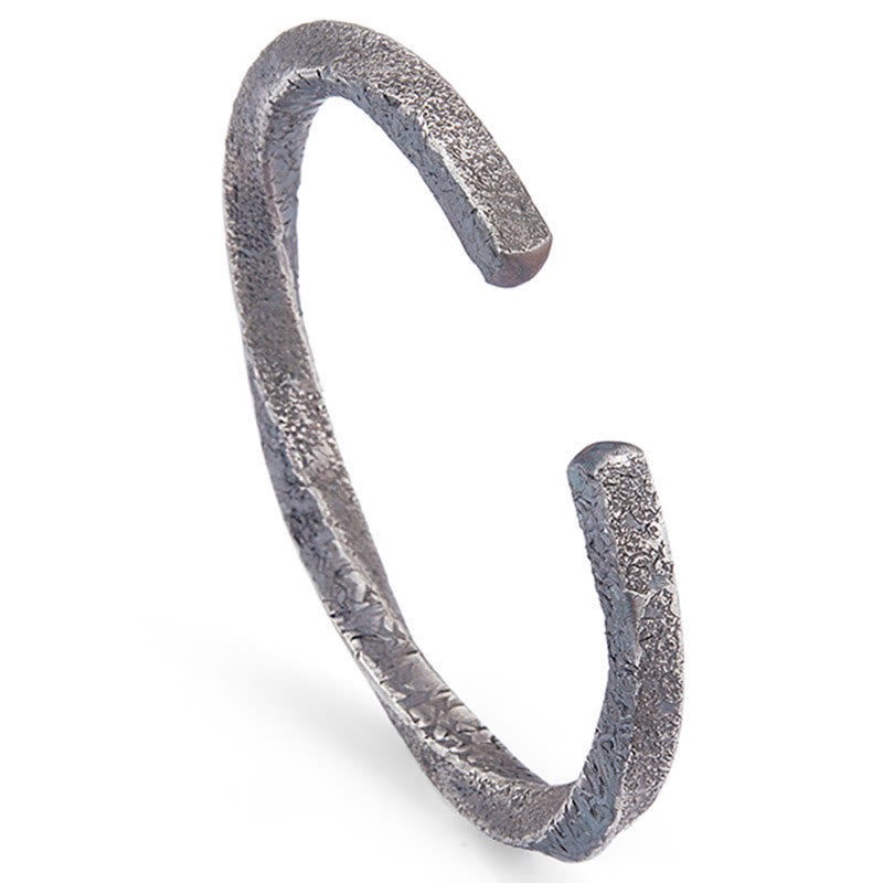 Retro 999 Sterling Silver Möbius Loop Eternal Love Cuff Bracelet Bangle - Image 4