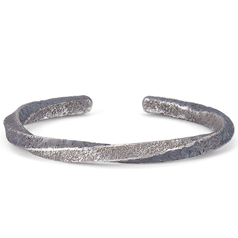 Retro 999 Sterling Silver Möbius Loop Eternal Love Cuff Bracelet Bangle - Image 12
