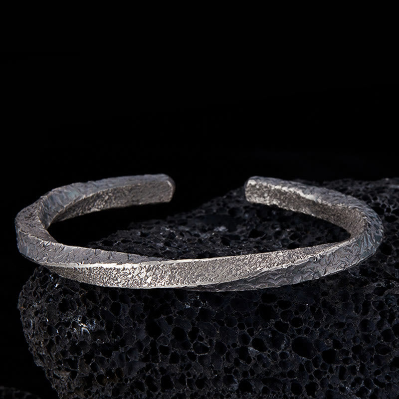 Retro 999 Sterling Silver Möbius Loop Eternal Love Cuff Bracelet Bangle