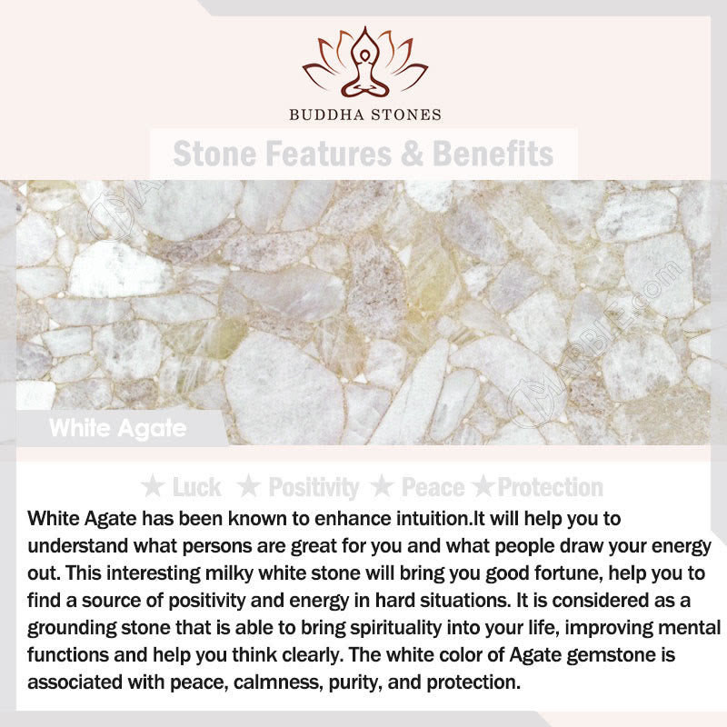 White Agate Pearl 18 Beads Balance Luck Bracelet - Image 11