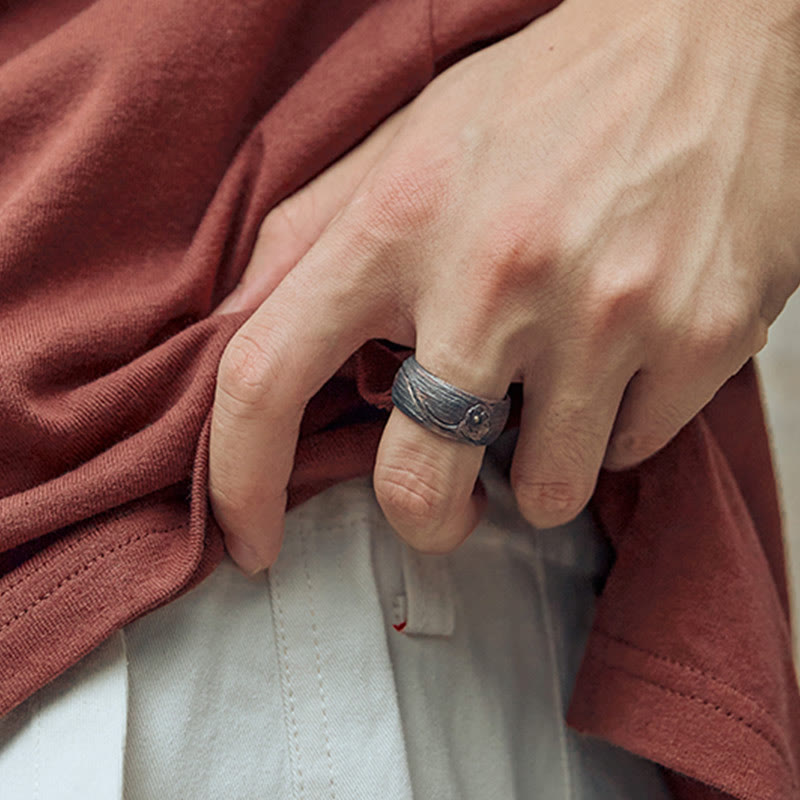 Retro 999 Sterling Silver Copper Adjustable Protection Ring - Image 12