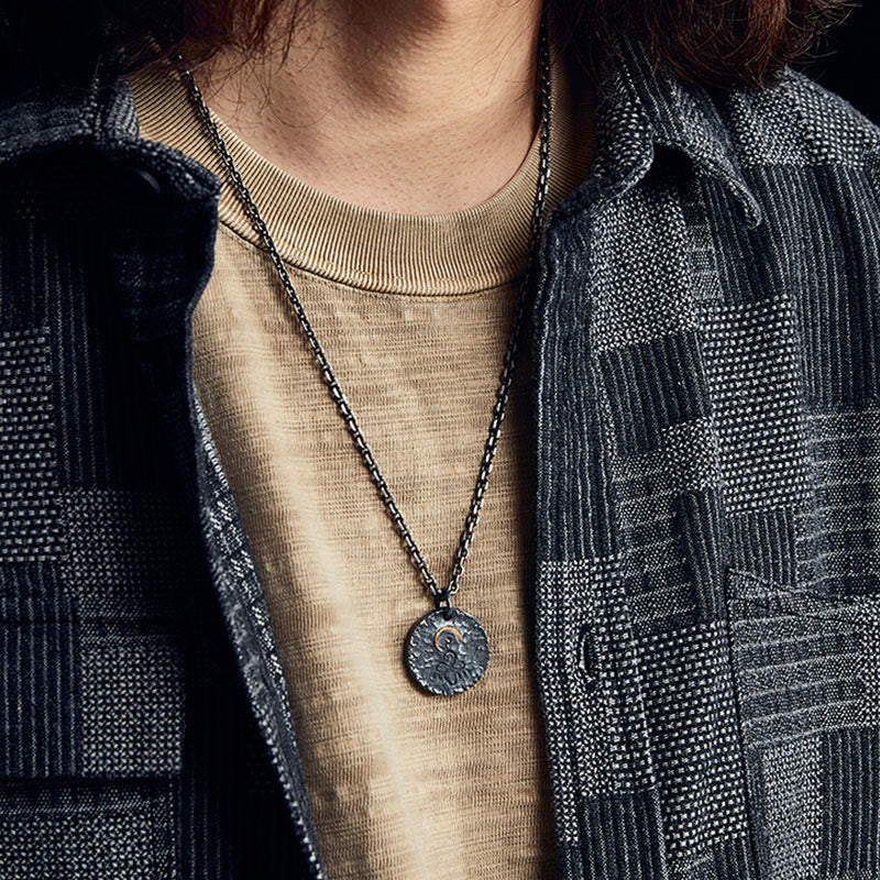 999 Sterling Silver 999 Gold 925 Sterling Silver Buddha Statue Lotus Necklace Pendant - Image 3