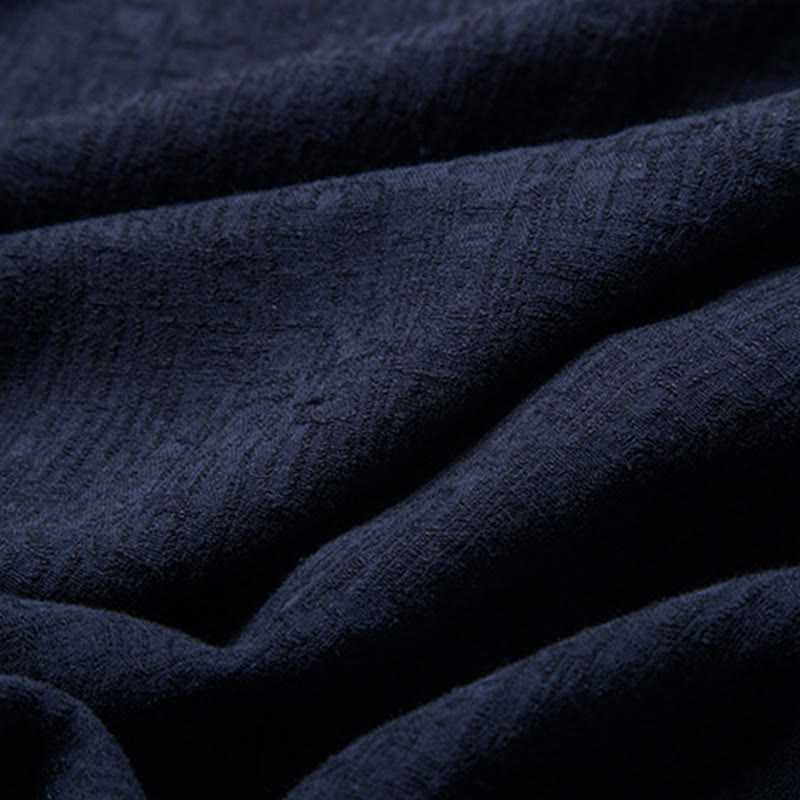 Solid Color Chinese Tang Suit Cotton Linen Jacket Men Clothing - Image 22