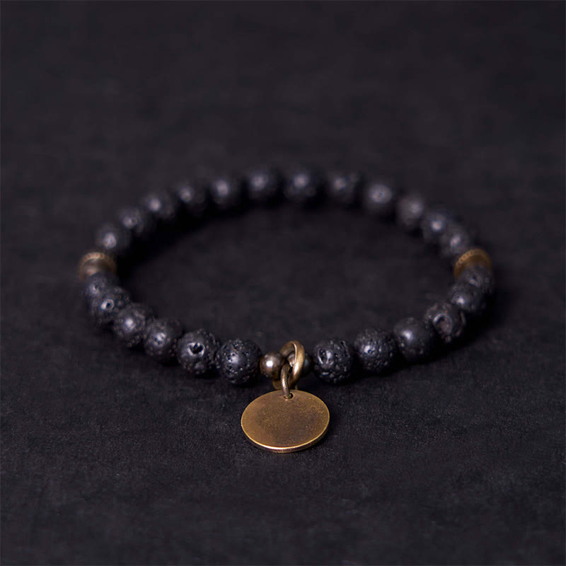 Natural Lava Rock Beads Calm Support Healing Bracelet