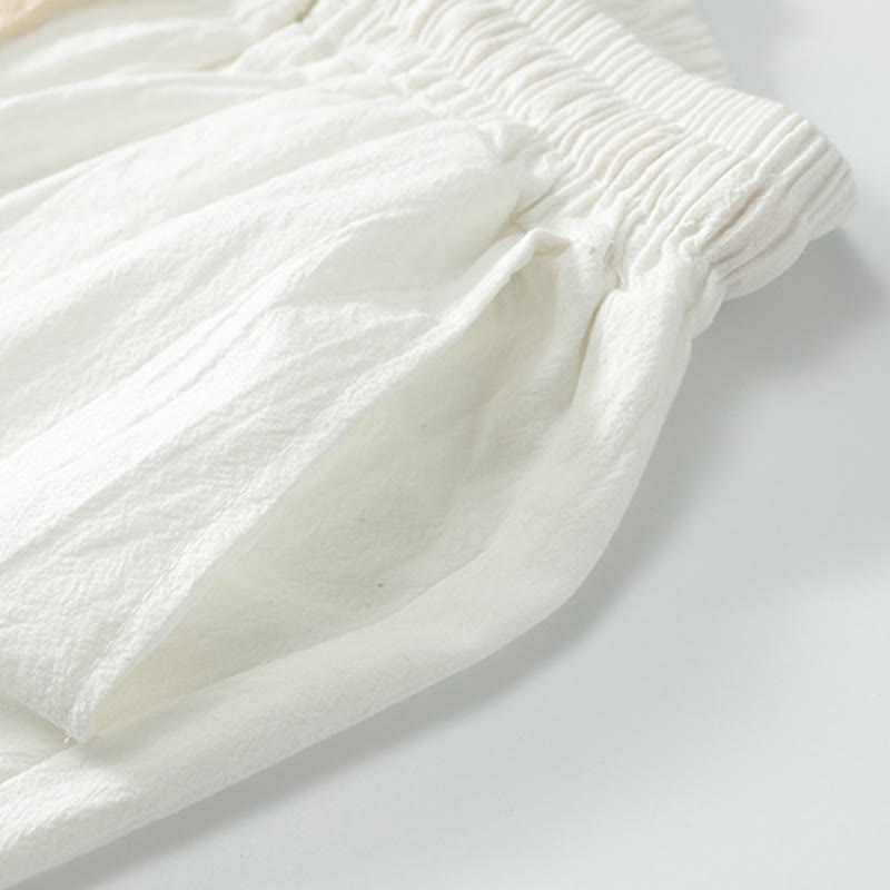 Casual Solid Color Men's Straight Shorts With Pockets Cotton Shorts Men's Pants - Image 7