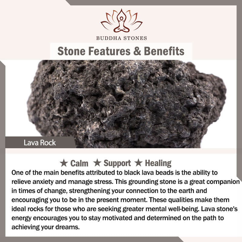 Sun Stone Lava Rock Positive Bracelet - Image 8