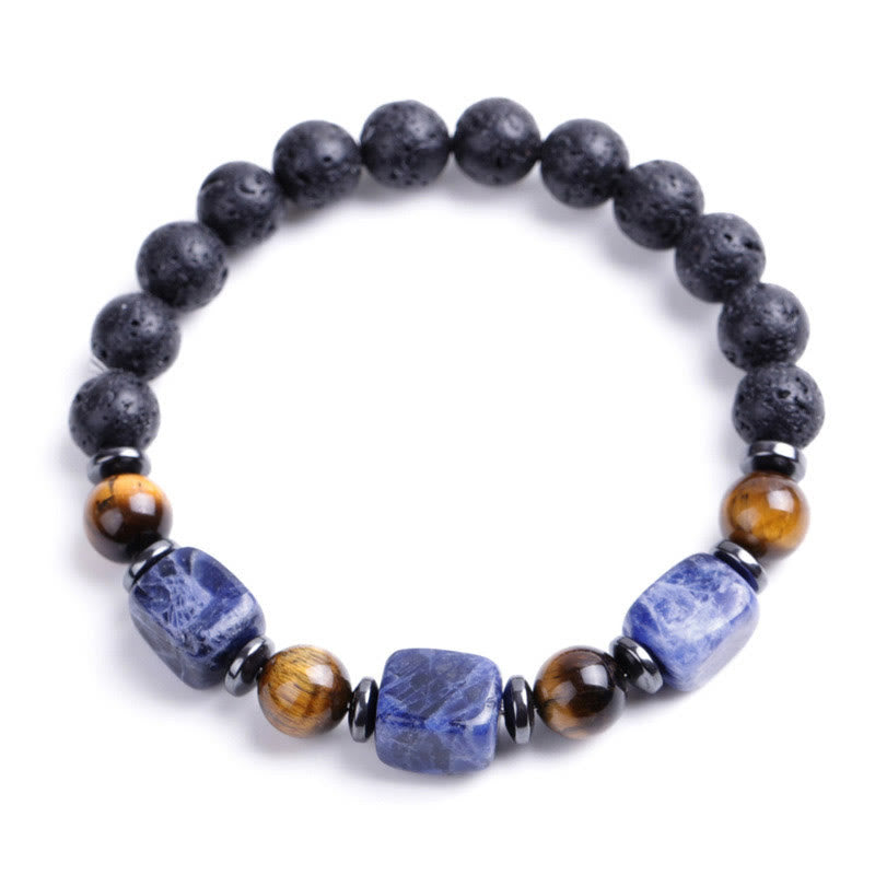 Various Crystals Lava Rock Calm Bracelet - Image 44