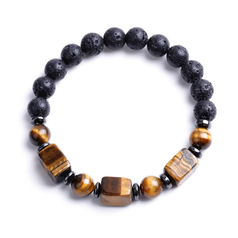 Various Crystals Lava Rock Calm Bracelet - Image 16