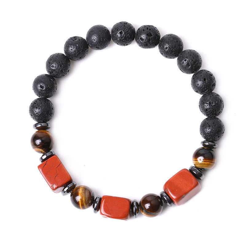 Various Crystals Lava Rock Calm Bracelet - Image 35