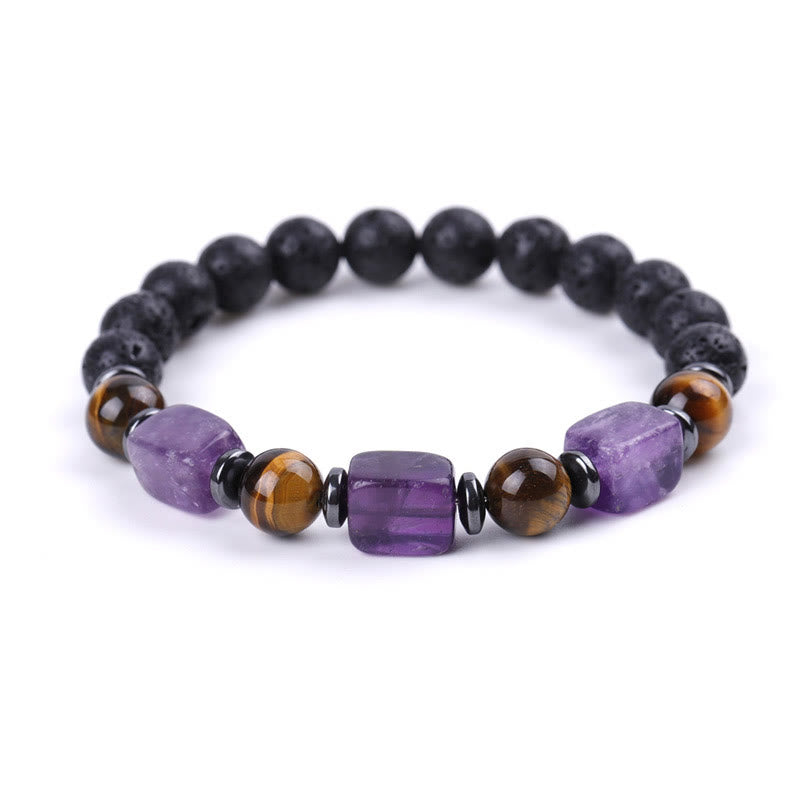 Various Crystals Lava Rock Calm Bracelet - Image 7