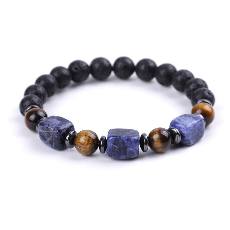 Various Crystals Lava Rock Calm Bracelet - Image 43