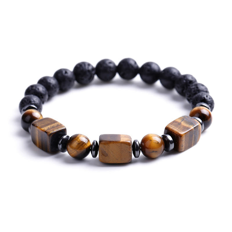 Various Crystals Lava Rock Calm Bracelet - Image 15