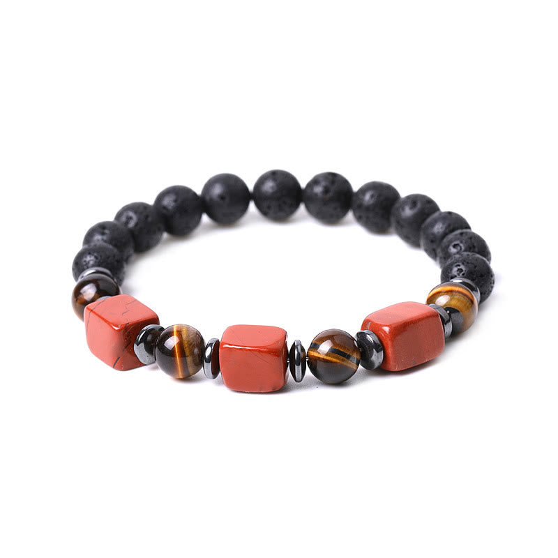 Various Crystals Lava Rock Calm Bracelet - Image 34