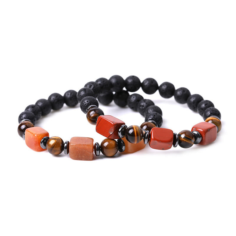 Various Crystals Lava Rock Calm Bracelet - Image 56