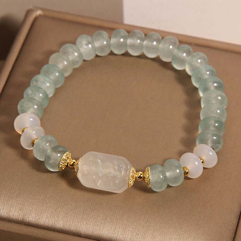 Aquamarine Jade Abacus Beads Serenity Bracelet - Image 5