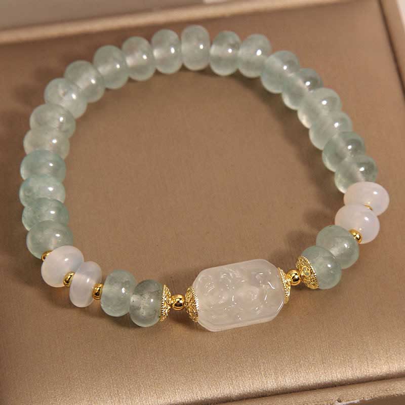 Aquamarine Jade Abacus Beads Serenity Bracelet - Image 9