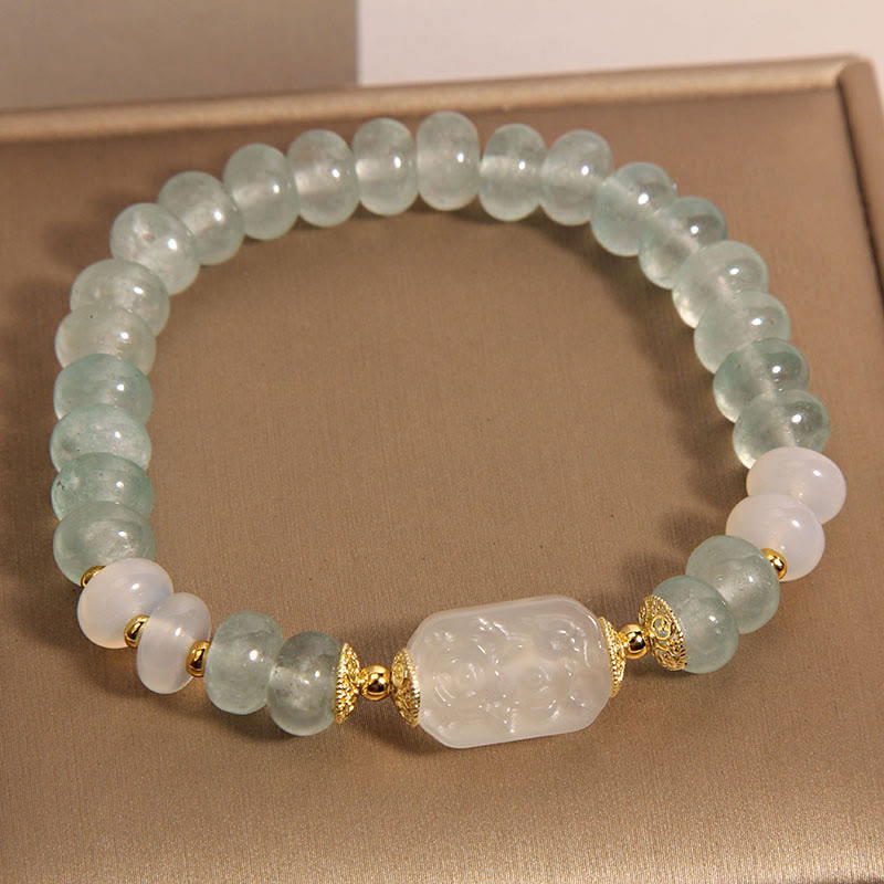 Aquamarine Jade Abacus Beads Serenity Bracelet - Image 8