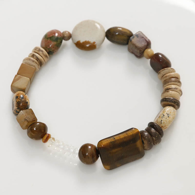 Coconut Shell Tiger Eye Courage Bracelet - Image 7