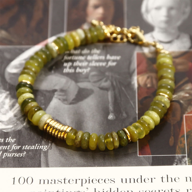 Gild Cyan Jade Success Healing Bracelet