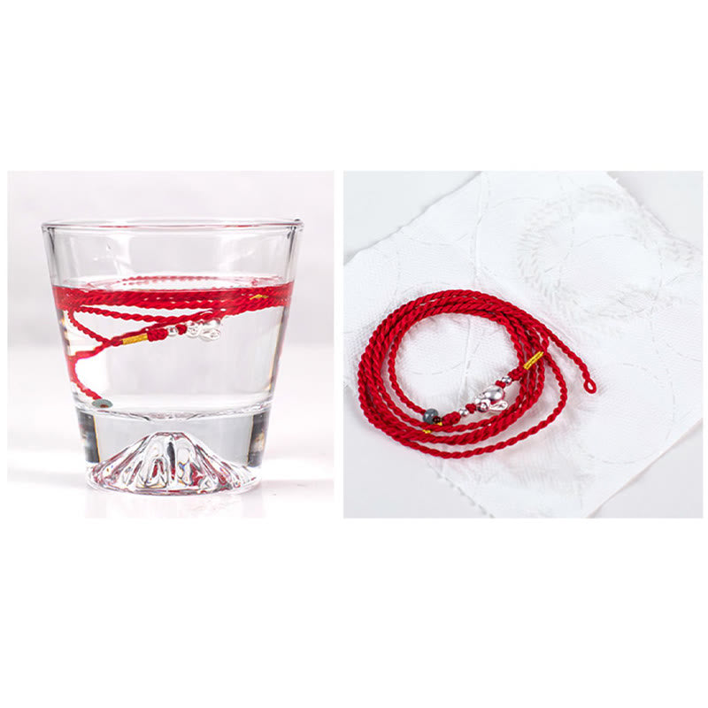 Natural Cinnabar Peace Buckle Blessing Red String Belly Chain - Image 17