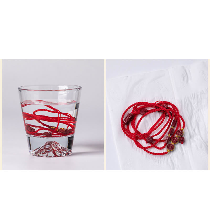 Natural Cinnabar PiXiu Calm Blessing Red String Belly Chain - Image 18