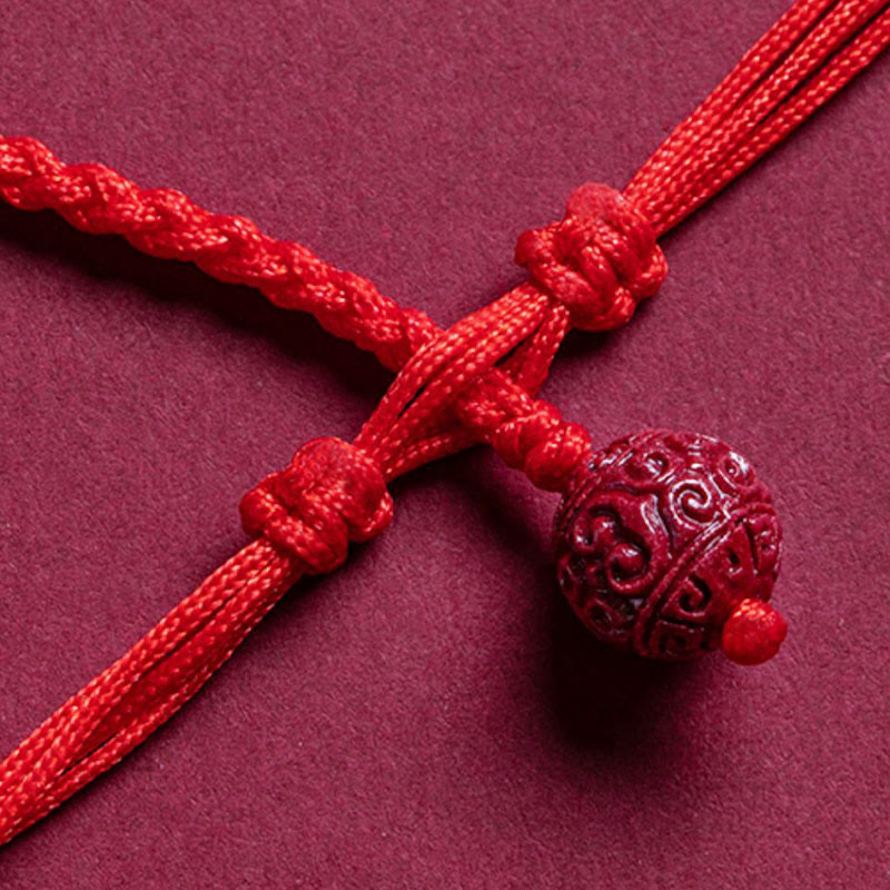 Natural Cinnabar PiXiu Calm Blessing Red String Belly Chain - Image 11