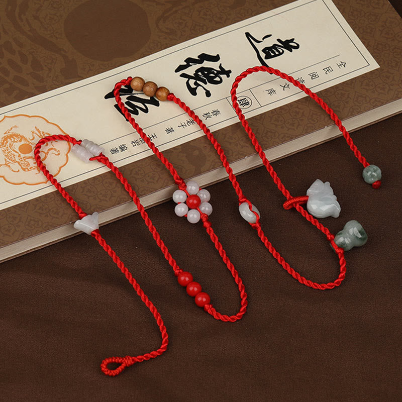 Chinese Zodiac Peach Wood Blessing Red String Belly Chain - Image 4