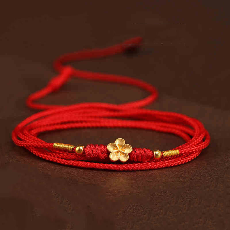 Buddha Stone 999 Solid Gold Red String Belly Chain - Image 22