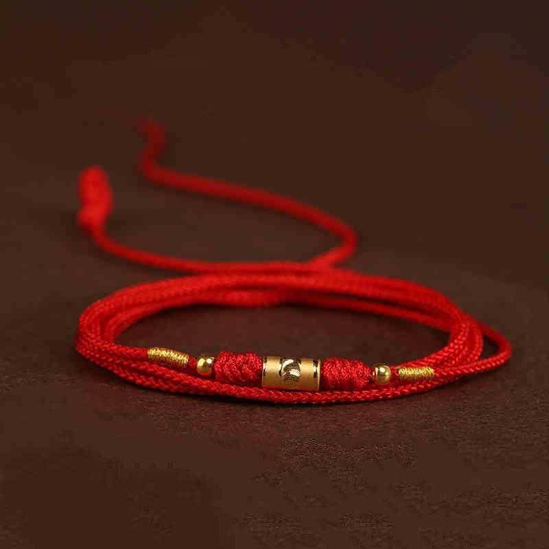 Buddha Stone 999 Solid Gold Red String Belly Chain - Image 19