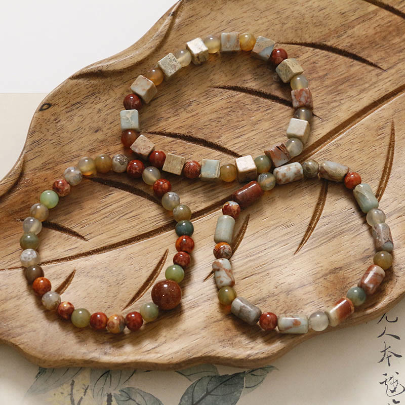 Red Agate Shoushan Stone Calm Blessing Bracelet - Image 17