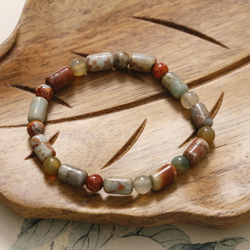 Red Agate Shoushan Stone Calm Blessing Bracelet - Image 13