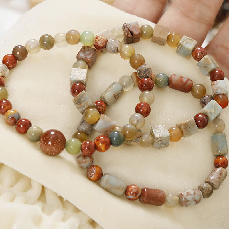 Red Agate Shoushan Stone Calm Blessing Bracelet - Image 15
