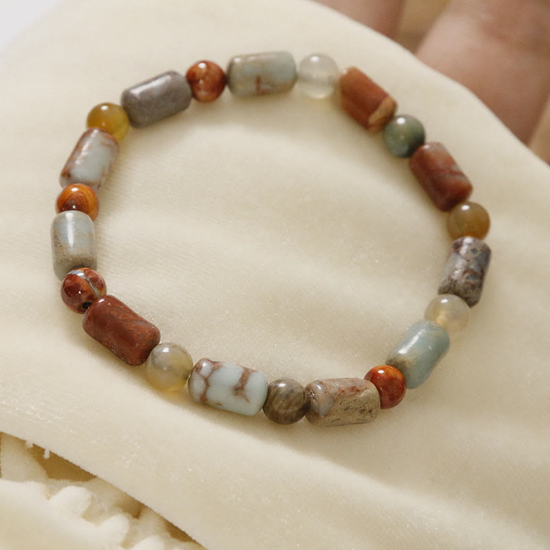 Red Agate Shoushan Stone Calm Blessing Bracelet - Image 19