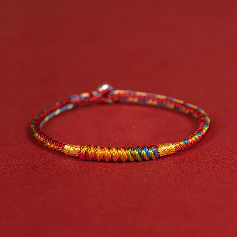 Multicolor Red String Alloy 925 Sterling Silver Buckle Protection Bracelet - Image 12