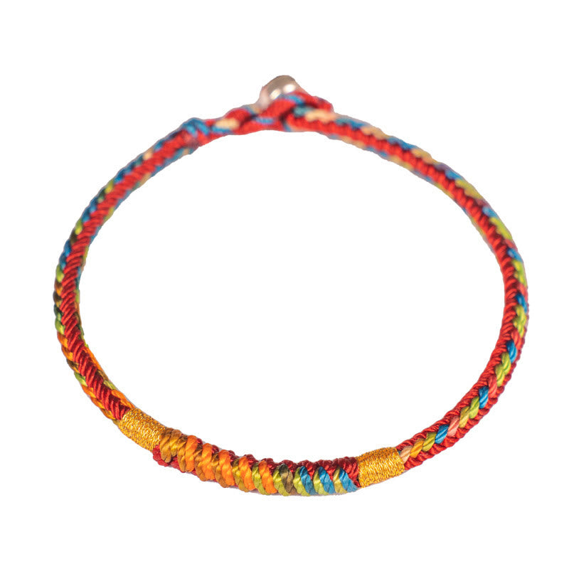 Multicolor Red String Alloy 925 Sterling Silver Buckle Protection Bracelet - Image 14