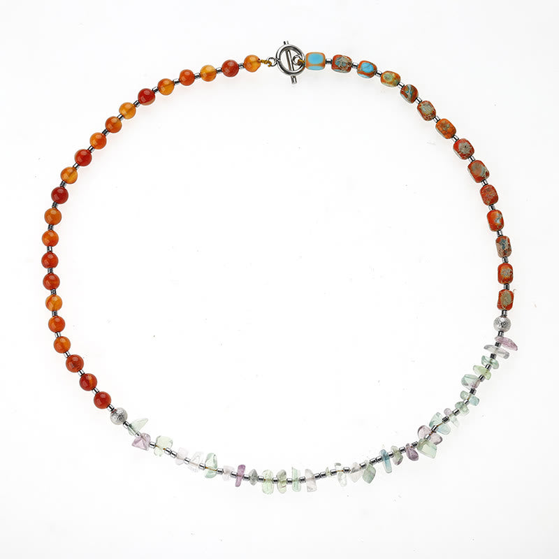 Fluorite Red Agate Emperor Stone Power Triple Wrap Bracelet - Image 12