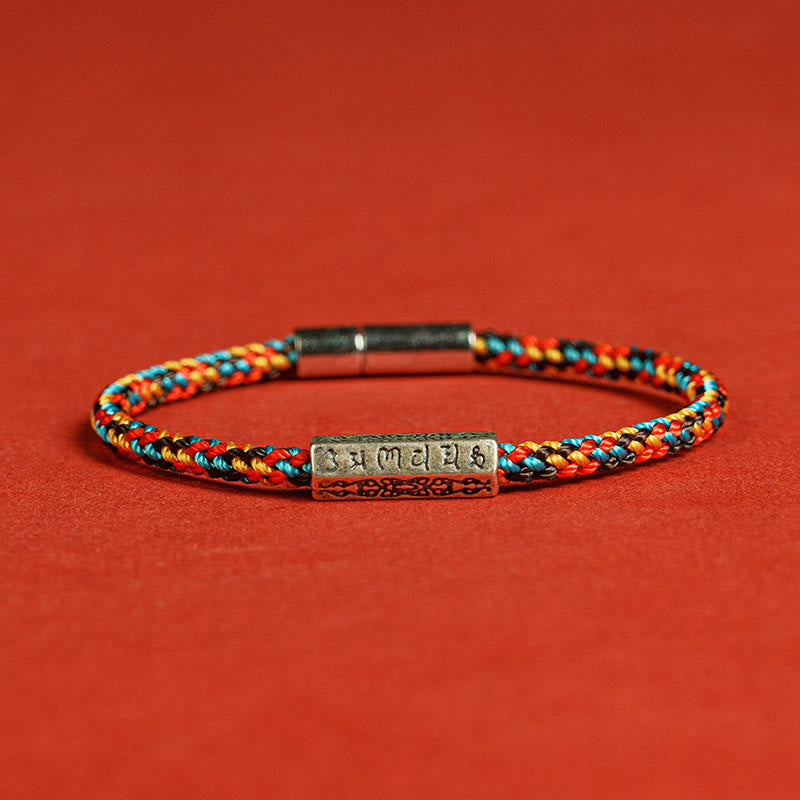 Red String Black String Six True Words 925 Sterling Silver Luck Bracelet