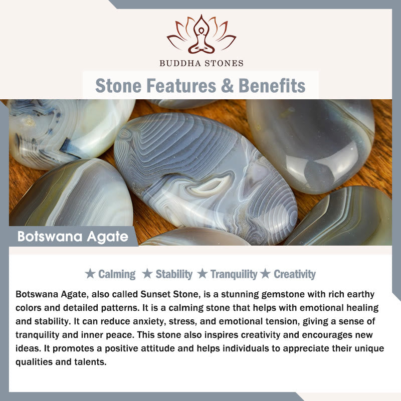 Botswana Agate Red Agate Emperor Stone Creativity Triple Wrap Bracelet - Image 7