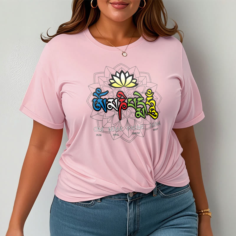 Om Mani Padme Hum Lotus Tee T-shirt - Image 15