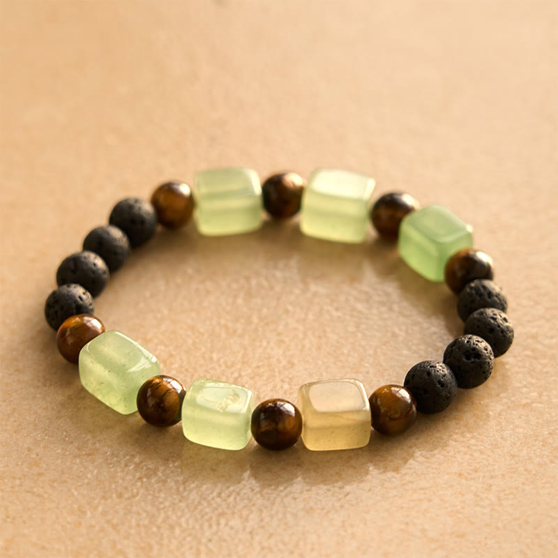 Various Crystals Cube Amethyst Lava Rock Support Bracelet - Image 25