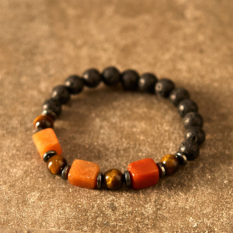 Various Crystals Lava Rock Calm Bracelet - Image 49