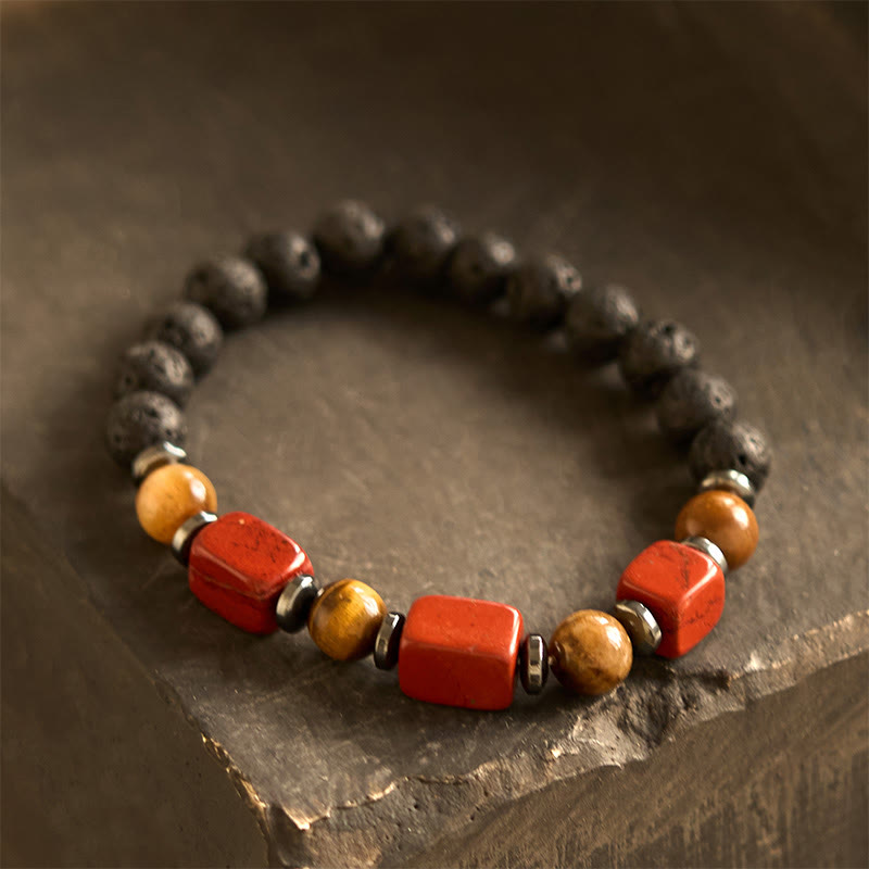 Various Crystals Lava Rock Calm Bracelet - Image 29