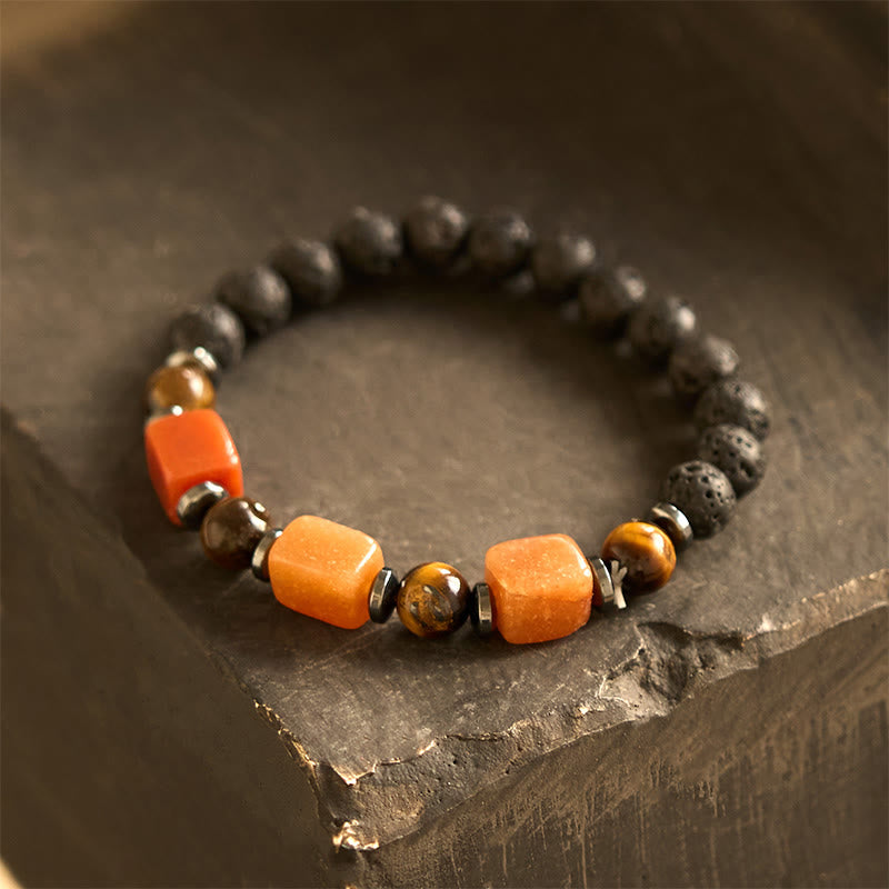 Various Crystals Lava Rock Calm Bracelet - Image 46