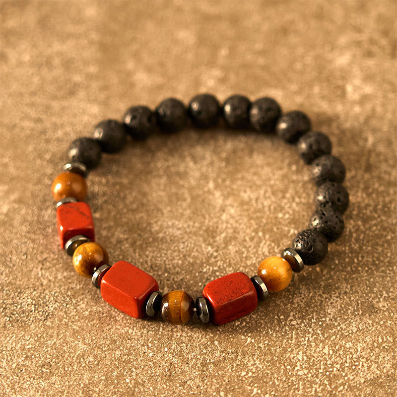 Various Crystals Lava Rock Calm Bracelet - Image 32