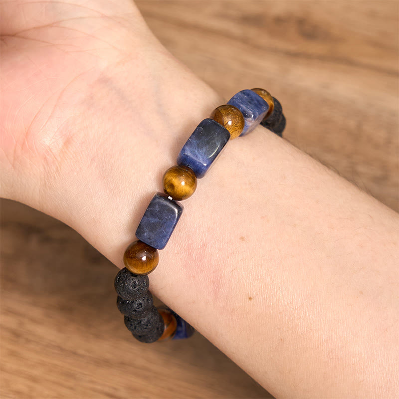 Various Crystals Lava Rock Calm Bracelet - Image 41