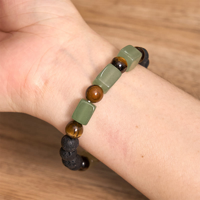 Various Crystals Lava Rock Calm Bracelet - Image 23