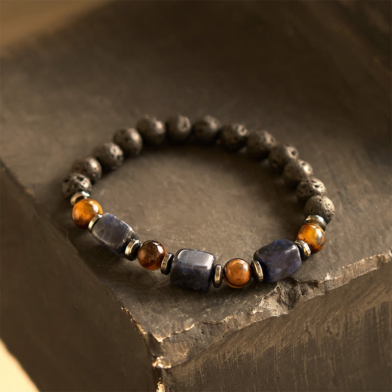 Various Crystals Lava Rock Calm Bracelet - Image 37