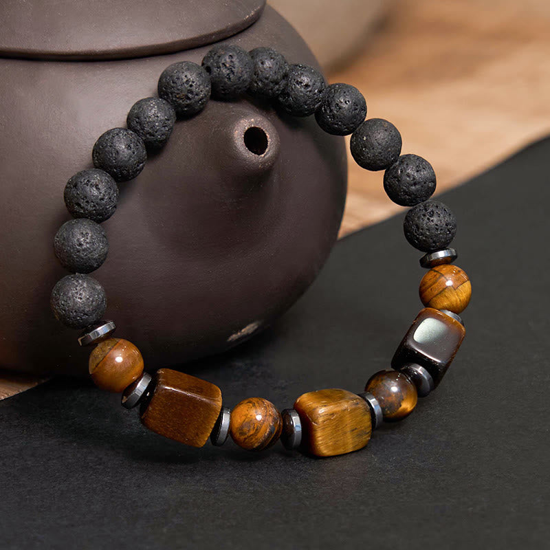 Various Crystals Lava Rock Calm Bracelet - Image 10